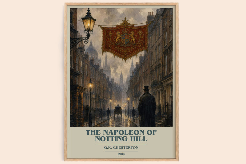 The Napoleon of Notting Hill Book Cover Poster by G.K. Chesterton (Modern Minimalist style)