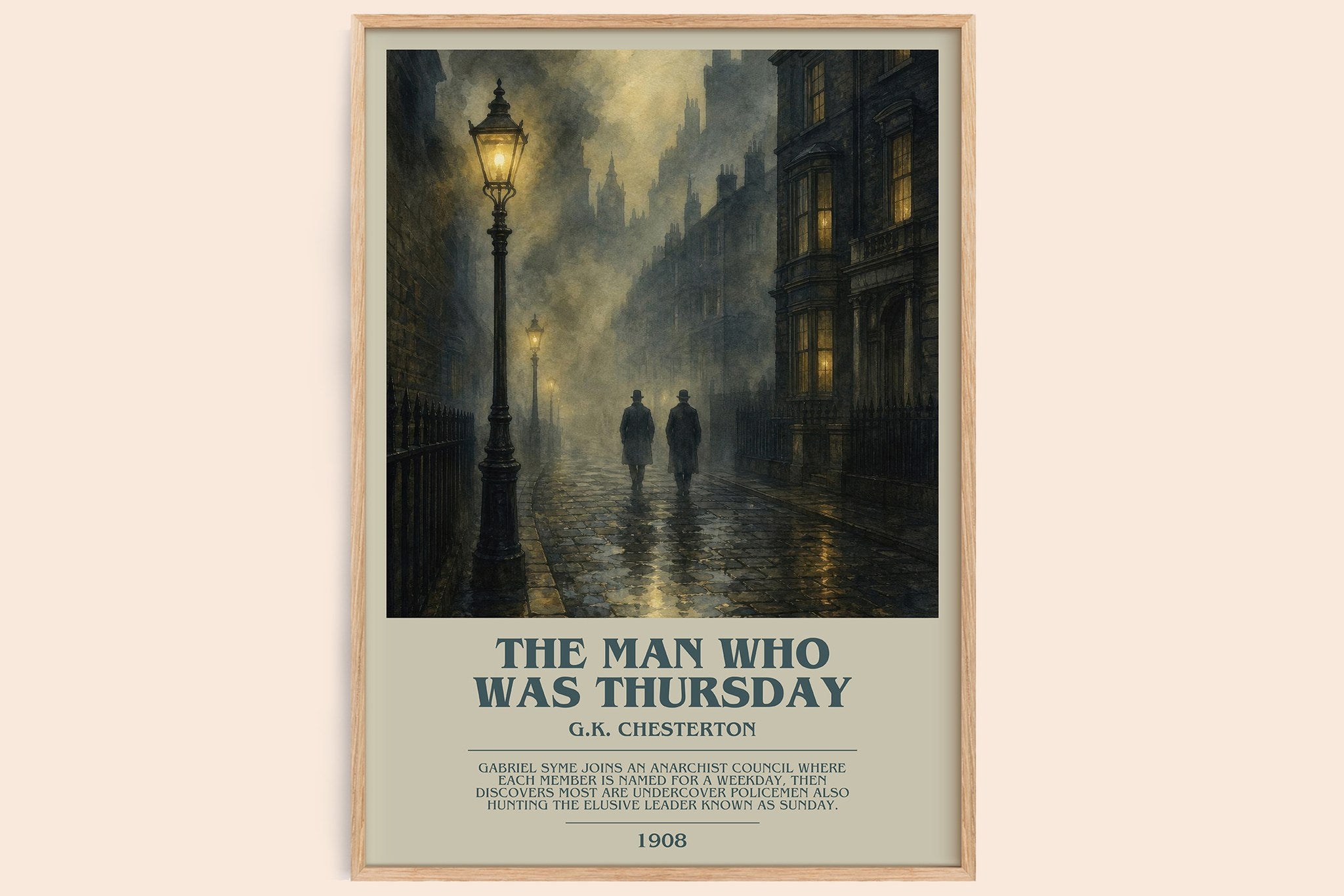 The Man Who Was Thursday Bookish Wall Art by G.K. Chesterton