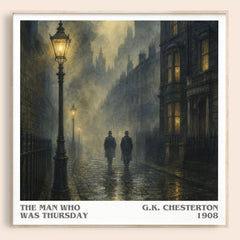 The Man Who Was Thursday literary book poster by G.K. Chesterton – framed literary art print