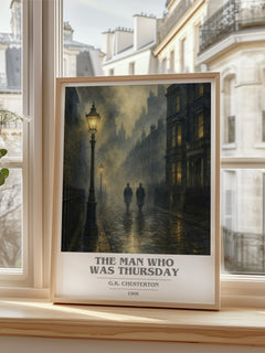 The Man Who Was Thursday book cover poster colour and style options – G.K. Chesterton book art