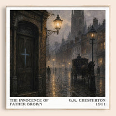 The Innocence of Father Brown literary book poster by G.K. Chesterton – framed literary art print