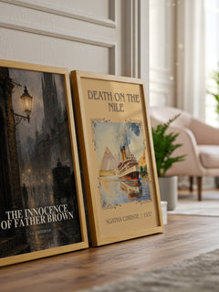 The Innocence of Father Brown watercolour print framed by window – literary home decor