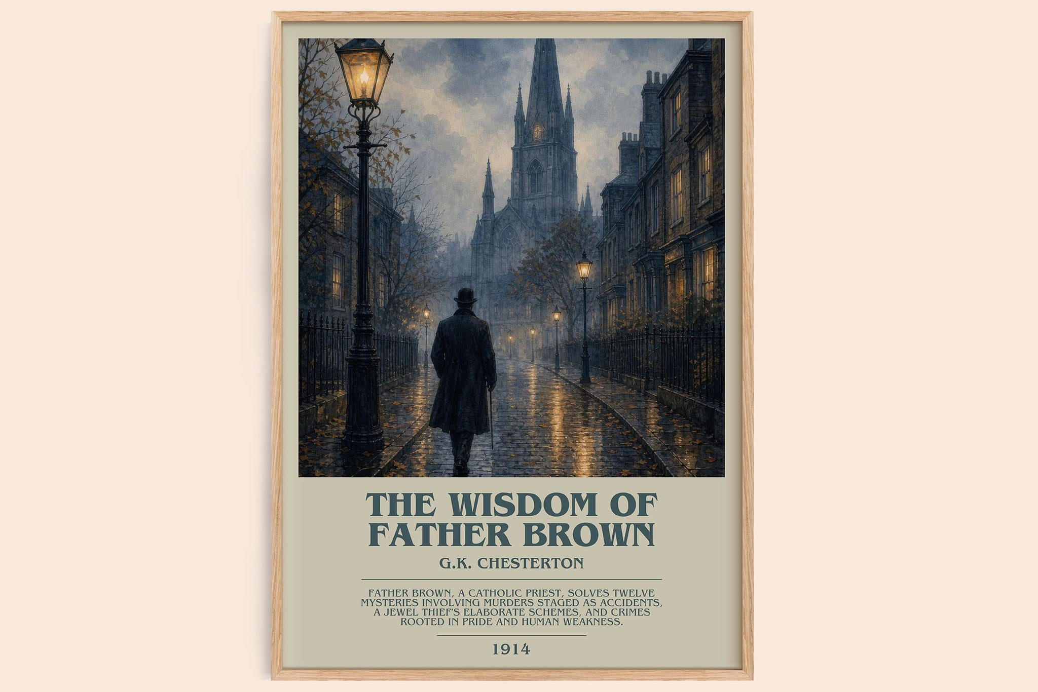 The Wisdom of Father Brown Bookish Wall Art by G.K. Chesterton