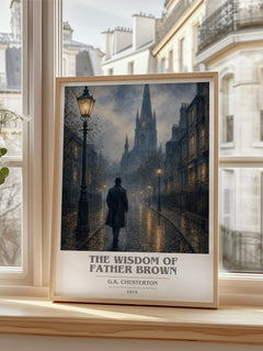 The Wisdom of Father Brown book cover poster colour and style options – G.K. Chesterton book art