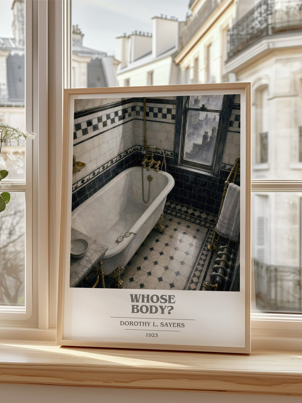 Whose Body? book cover poster colour and style options – Dorothy L. Sayers book art