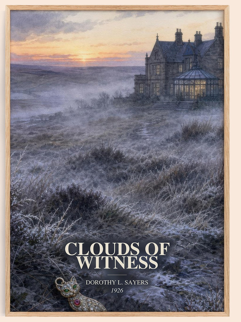 Clouds of Witness watercolour book poster by Dorothy L. Sayers – framed literary art print