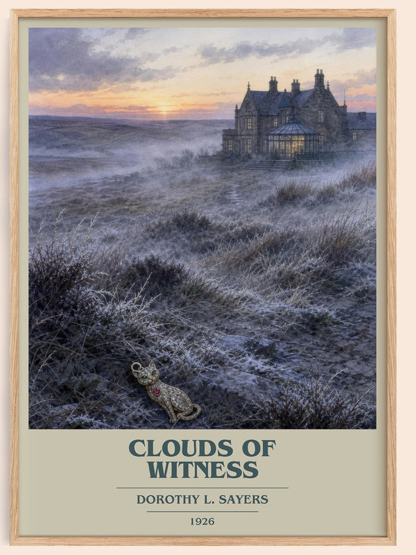 Clouds of Witness book cover book poster by Dorothy L. Sayers – framed literary art print