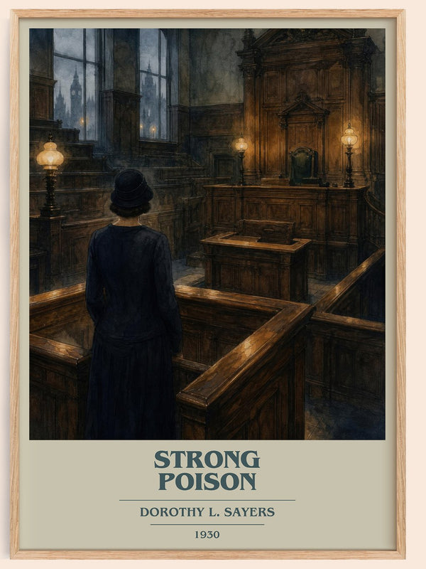Strong Poison book cover book poster by Dorothy L. Sayers – framed literary art print