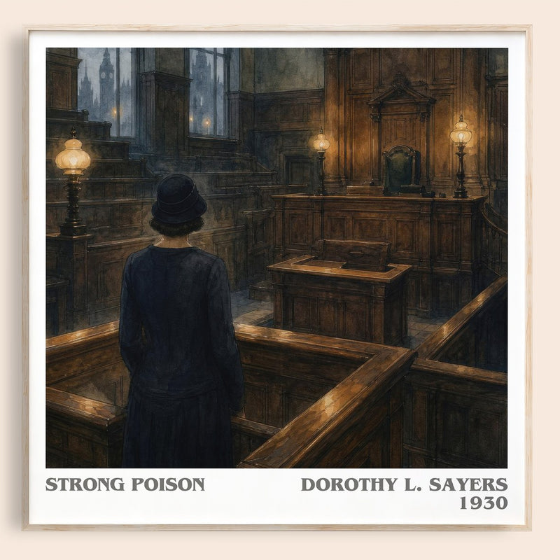 Strong Poison literary book poster by Dorothy L. Sayers – framed literary art print