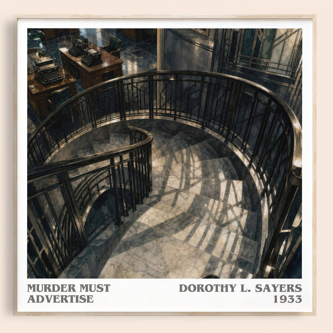 Murder Must Advertise literary book poster by Dorothy L. Sayers – framed literary art print