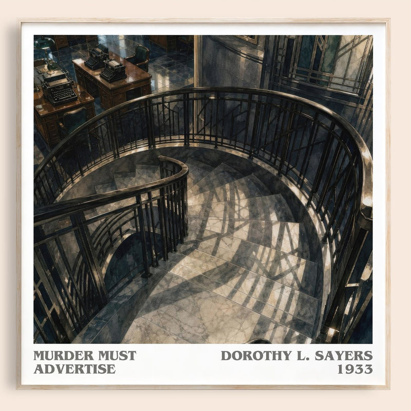 Murder Must Advertise literary book poster by Dorothy L. Sayers – framed literary art print