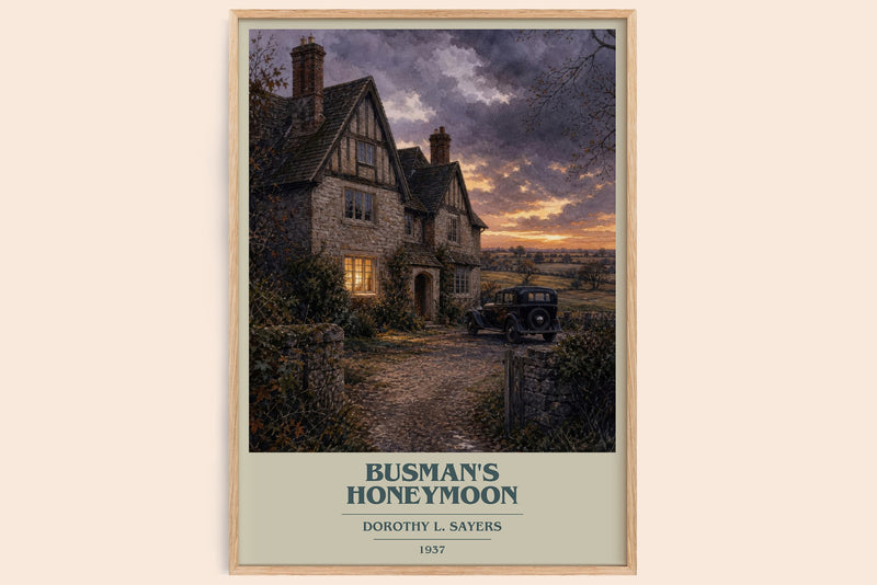 Busman's Honeymoon Book Cover Poster by Dorothy L. Sayers (Modern Minimalist style)