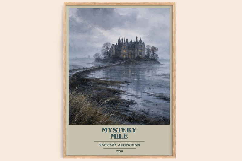 Mystery Mile Book Cover Poster by Margery Allingham (Modern Minimalist style)