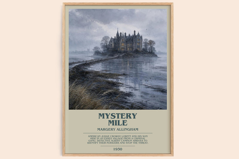 Mystery Mile Bookish Wall Art by Margery Allingham (Modern style)