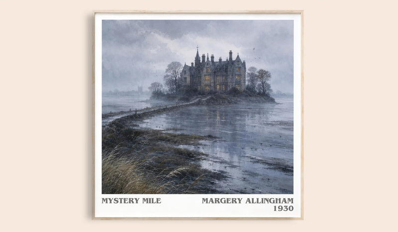 Mystery Mile Literary Art Print by Margery Allingham (Square style)