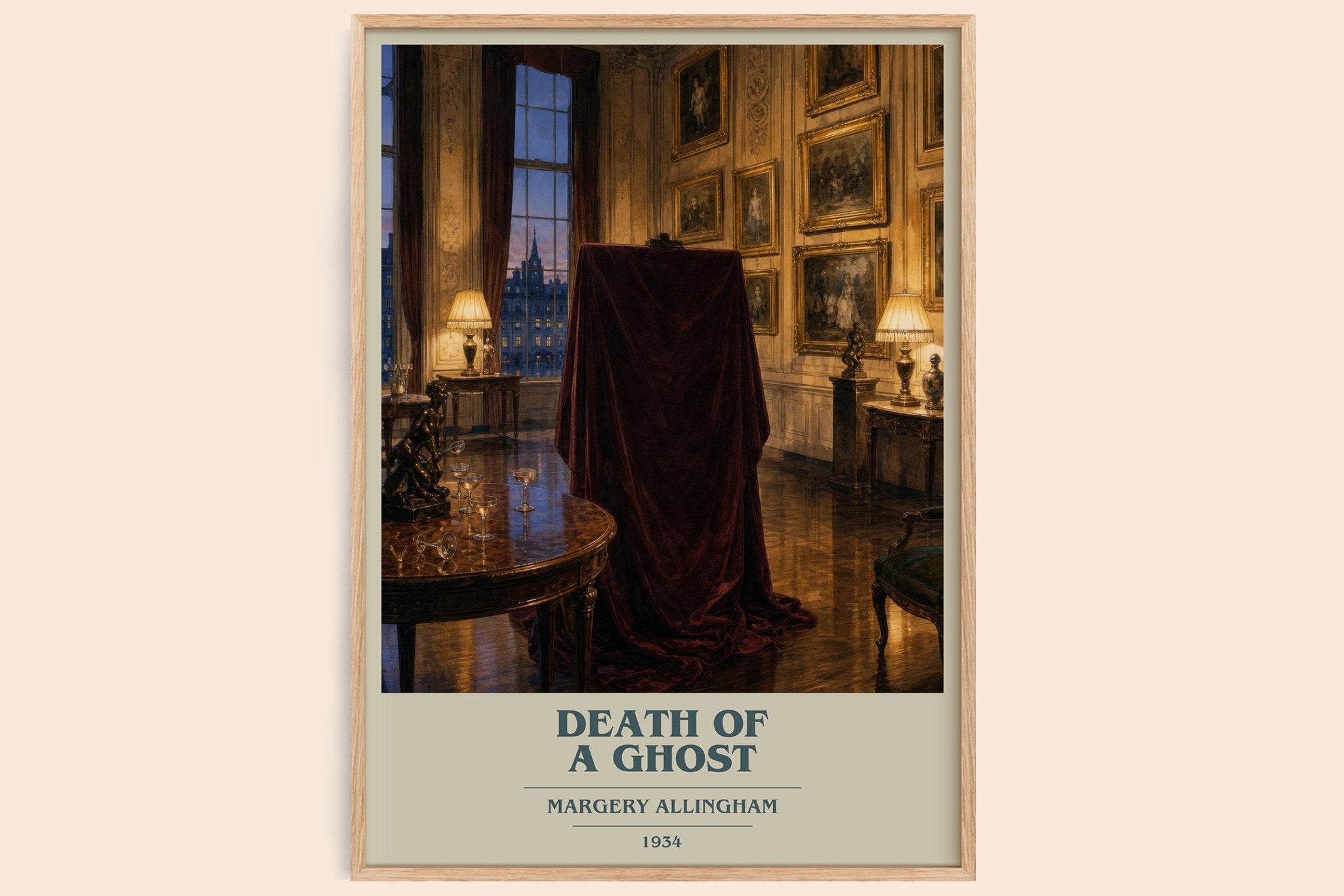 Death of a Ghost Book Cover Poster by Margery Allingham