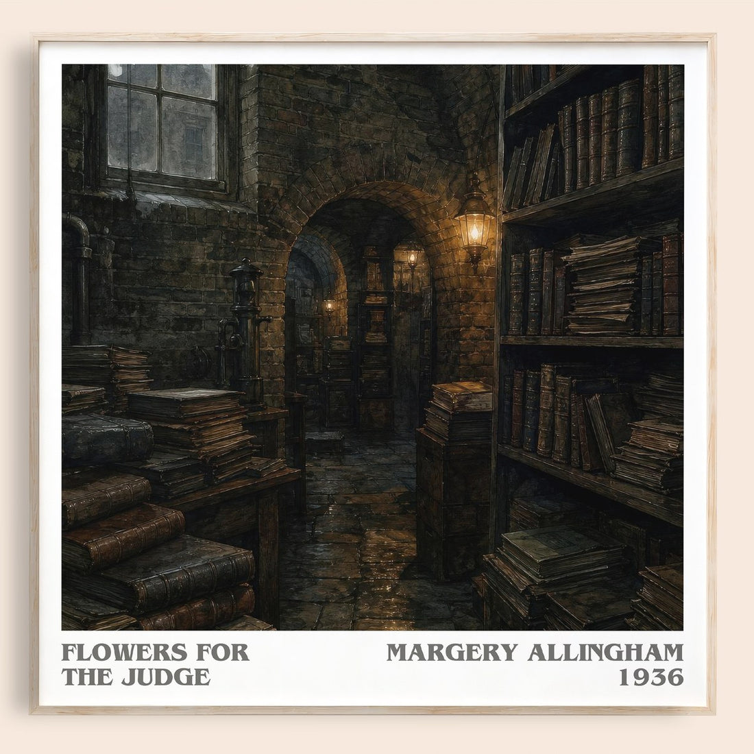 Flowers for the Judge literary book poster by Margery Allingham – framed literary art print