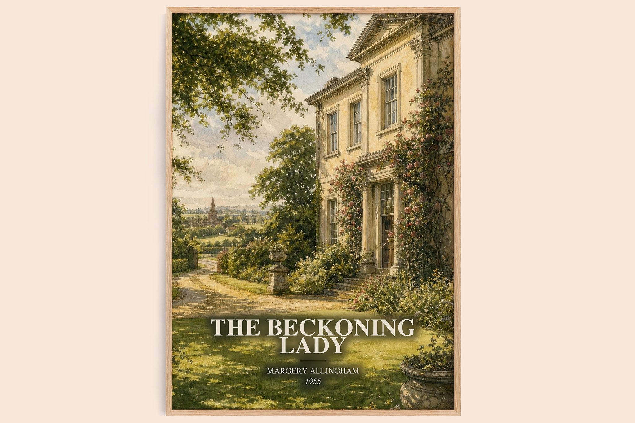 The Beckoning Lady Book Watercolour Illustration by Margery Allingham