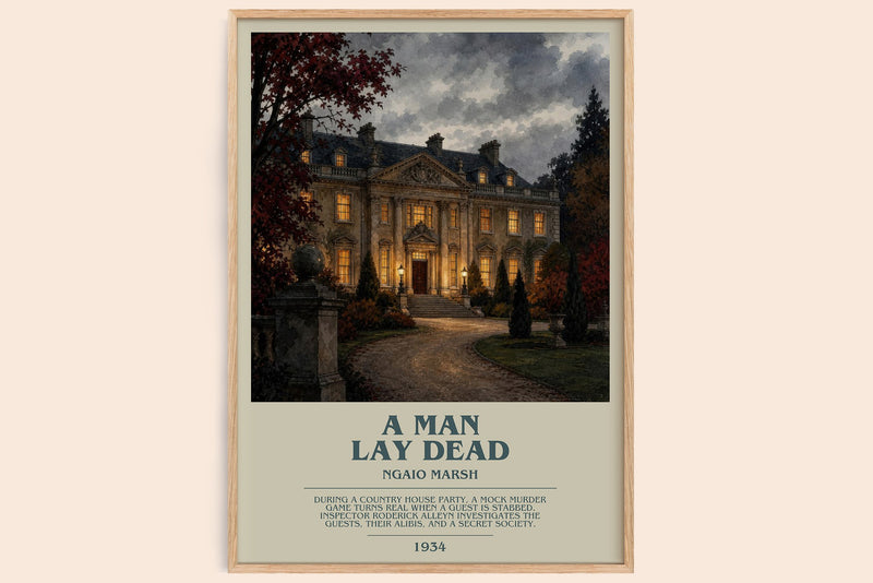 A Man Lay Dead Bookish Wall Art by Ngaio Marsh (Modern style)