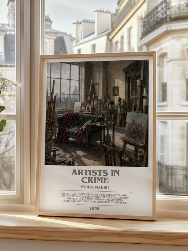 Artists in Crime bookish poster colour and style options – Ngaio Marsh book art