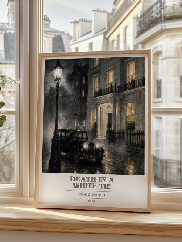 Death in a White Tie book cover poster colour and style options – Ngaio Marsh book art