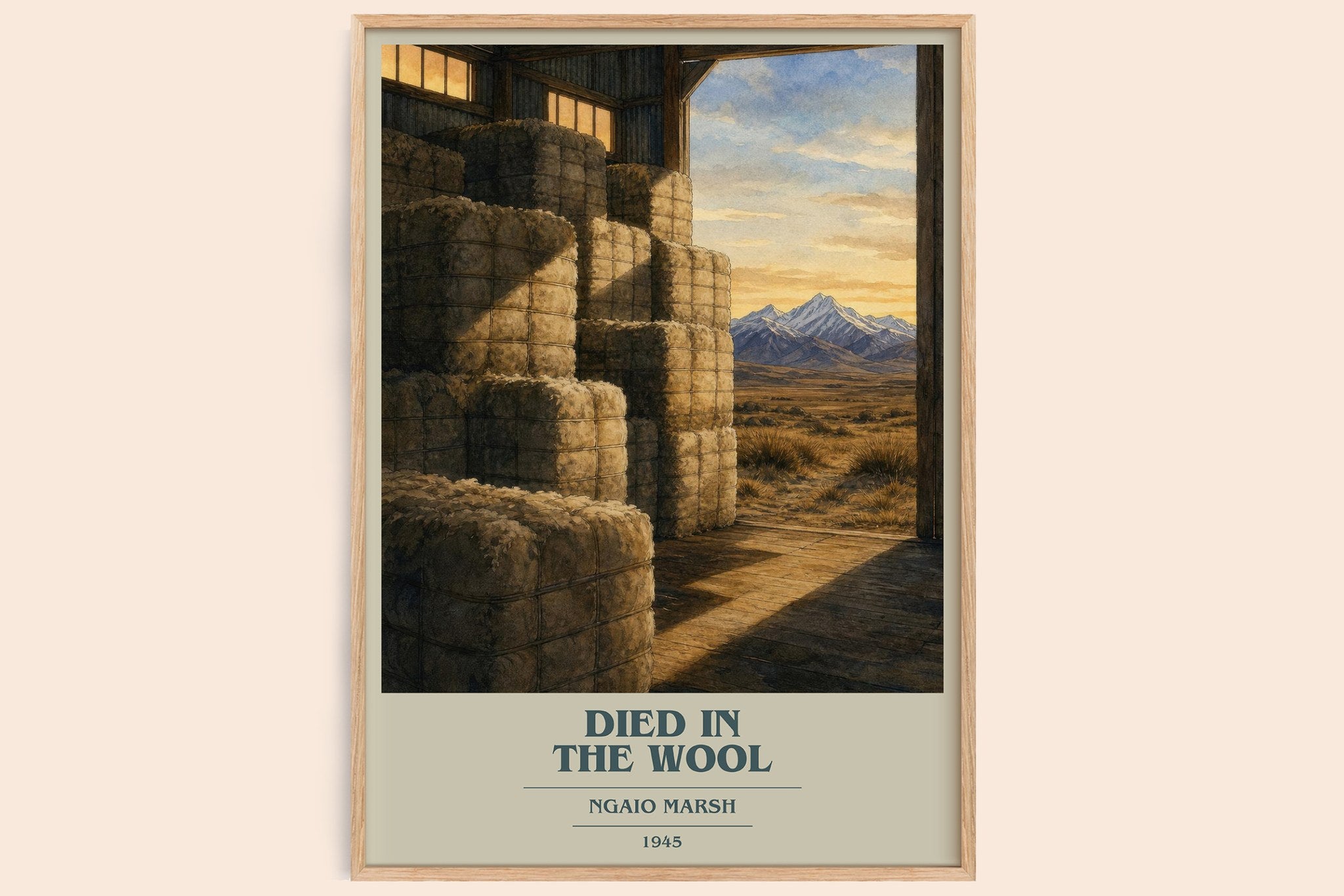 Died in the Wool Book Cover Poster by Ngaio Marsh
