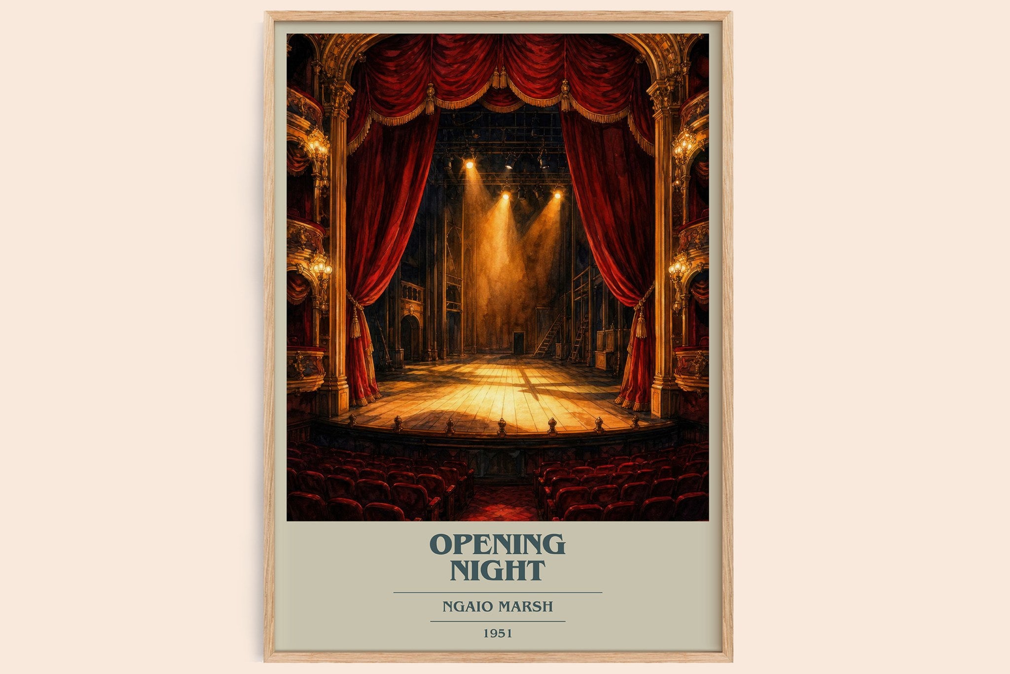 Opening Night Book Cover Poster by Ngaio Marsh