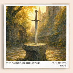 The Sword in the Stone literary book poster by T.H. White – framed literary art print