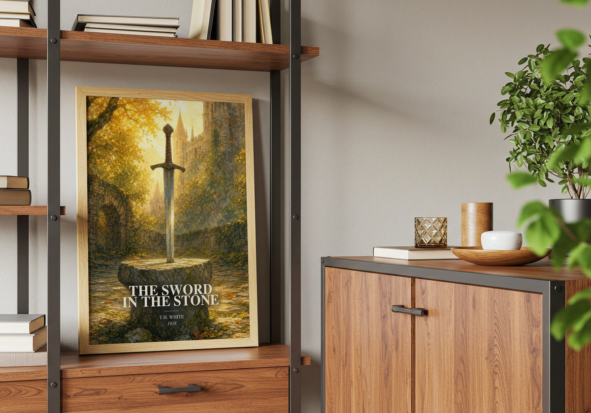 The Sword in the Stone book watercolour illustration paper finish options – matte satin gloss