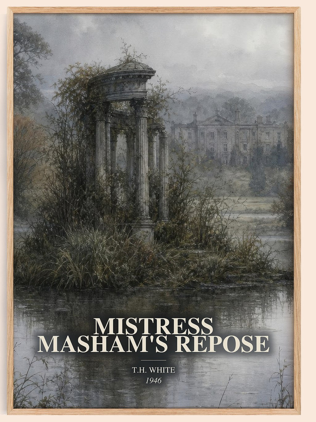 Mistress Masham's Repose watercolour book poster by T.H. White – framed literary art print