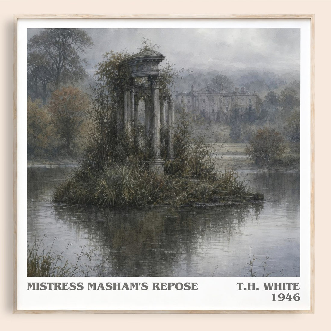 Mistress Masham's Repose literary book poster by T.H. White – framed literary art print