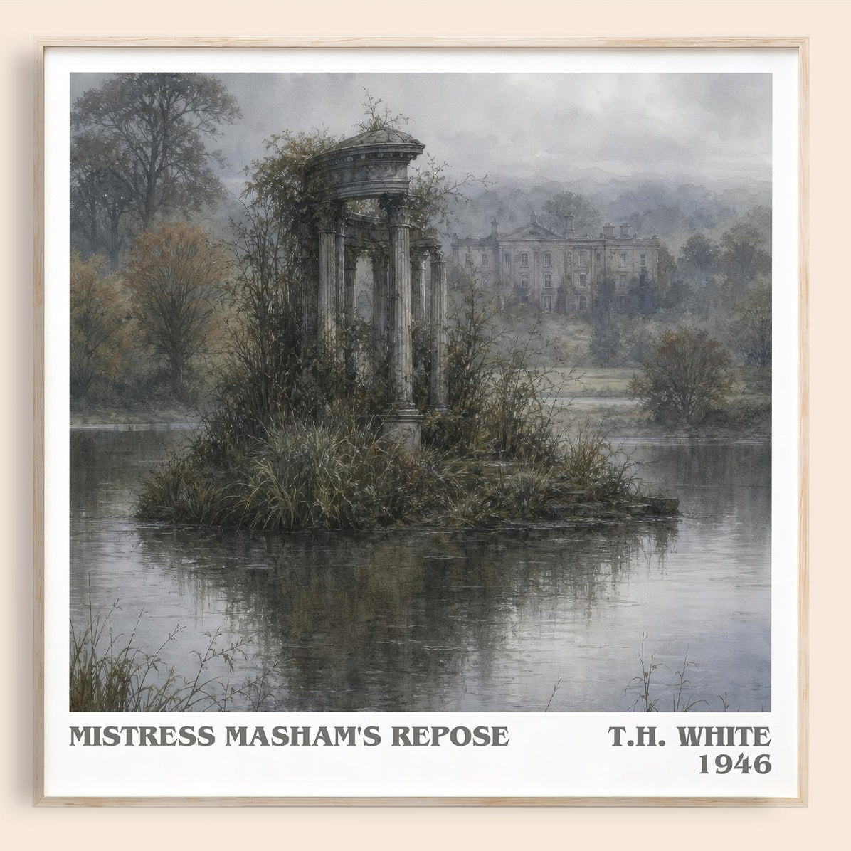 Mistress Masham's Repose literary book poster by T.H. White – framed literary art print