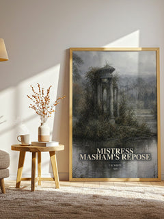 Mistress Masham's Repose watercolour print in frame leaning in hallway – childrens wall art