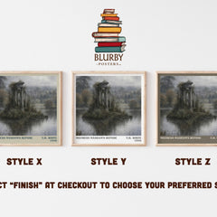 Mistress Masham's Repose literary print in frame leaning in hallway – childrens wall art
