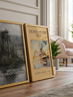 Mistress Masham's Repose watercolour print framed by window – literary home decor