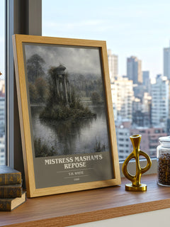 Mistress Masham's Repose book cover print framed by window – literary home decor