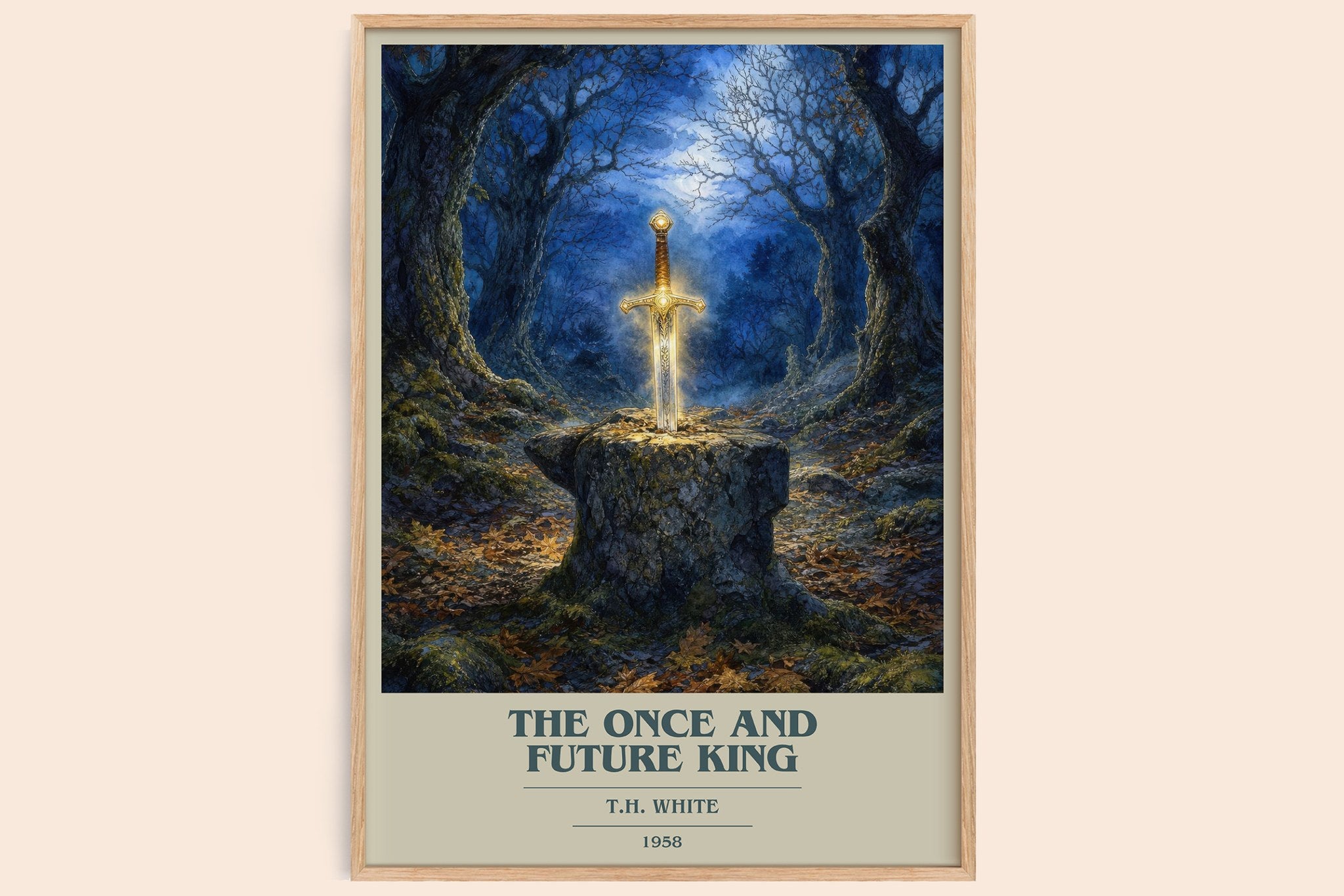 The Once and Future King Book Cover Poster by T.H. White