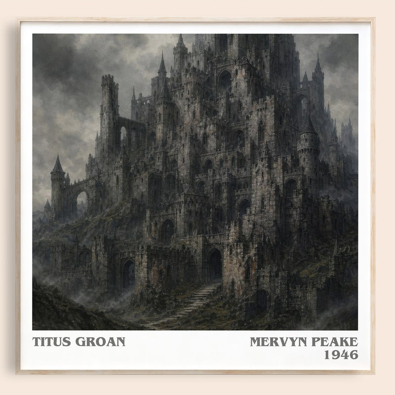 Titus Groan literary book poster by Mervyn Peake – framed literary art print
