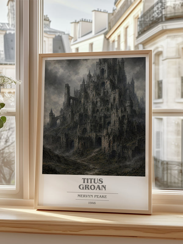 Titus Groan book cover poster colour and style options – Mervyn Peake book art