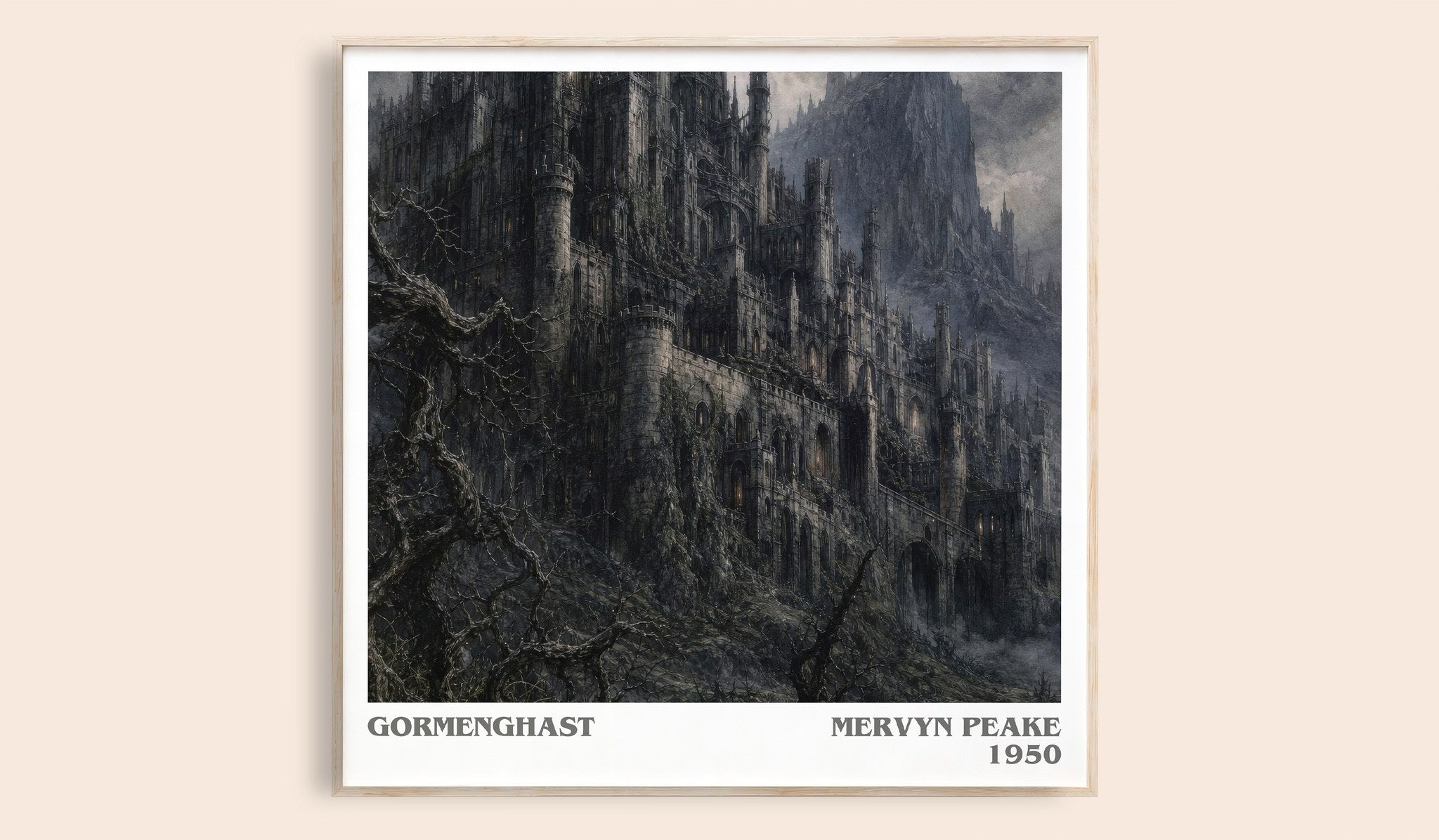 Gormenghast Literary Art Print by Mervyn Peake