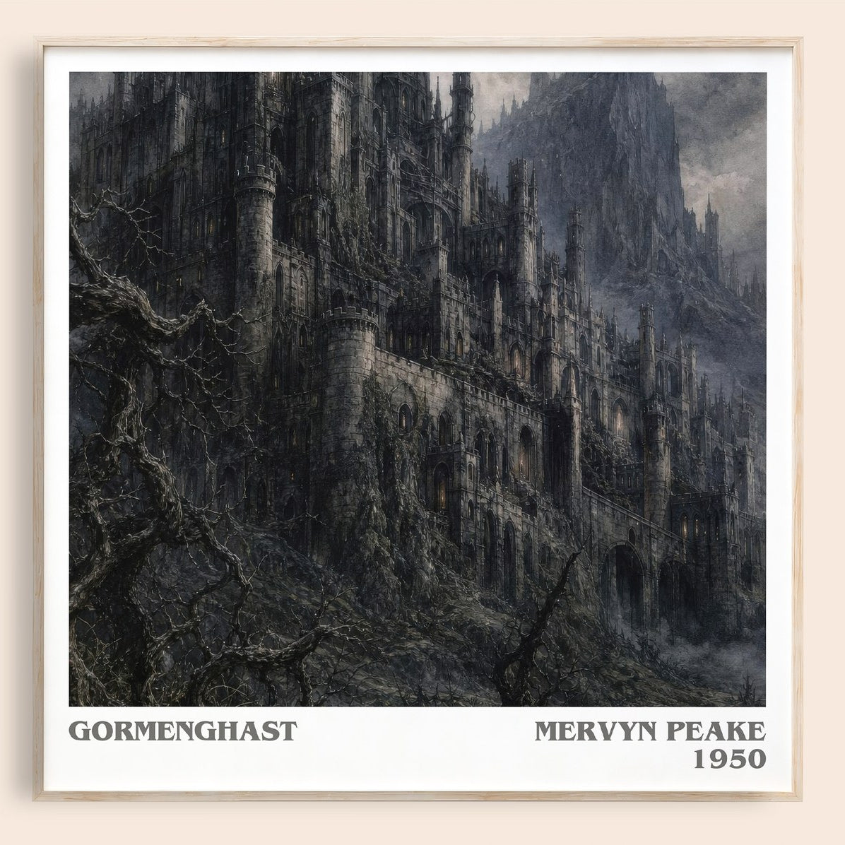 Gormenghast Literary Art Print by Mervyn Peake
