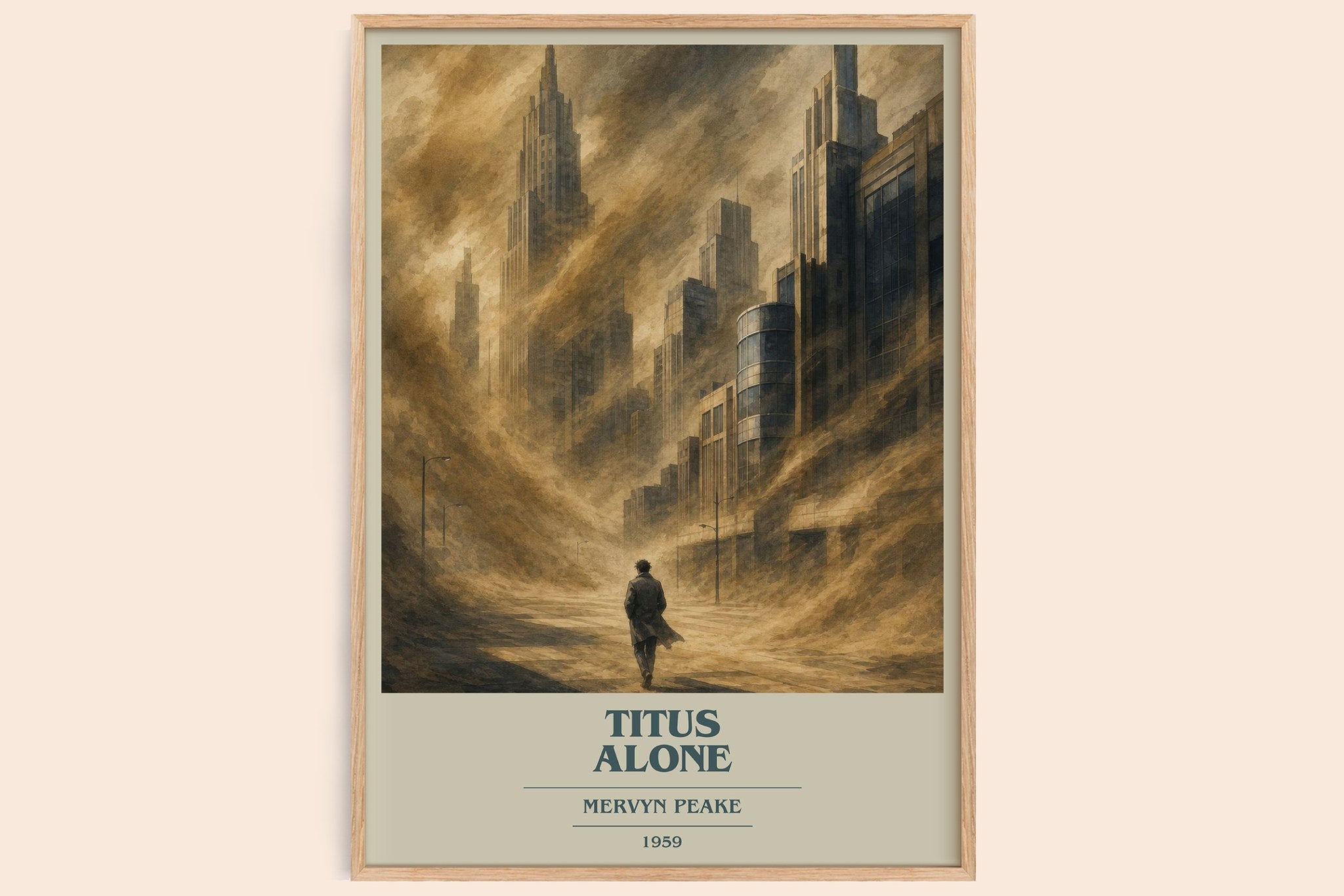 Titus Alone Book Cover Poster by Mervyn Peake