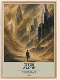 Titus Alone Book Cover Poster by Mervyn Peake