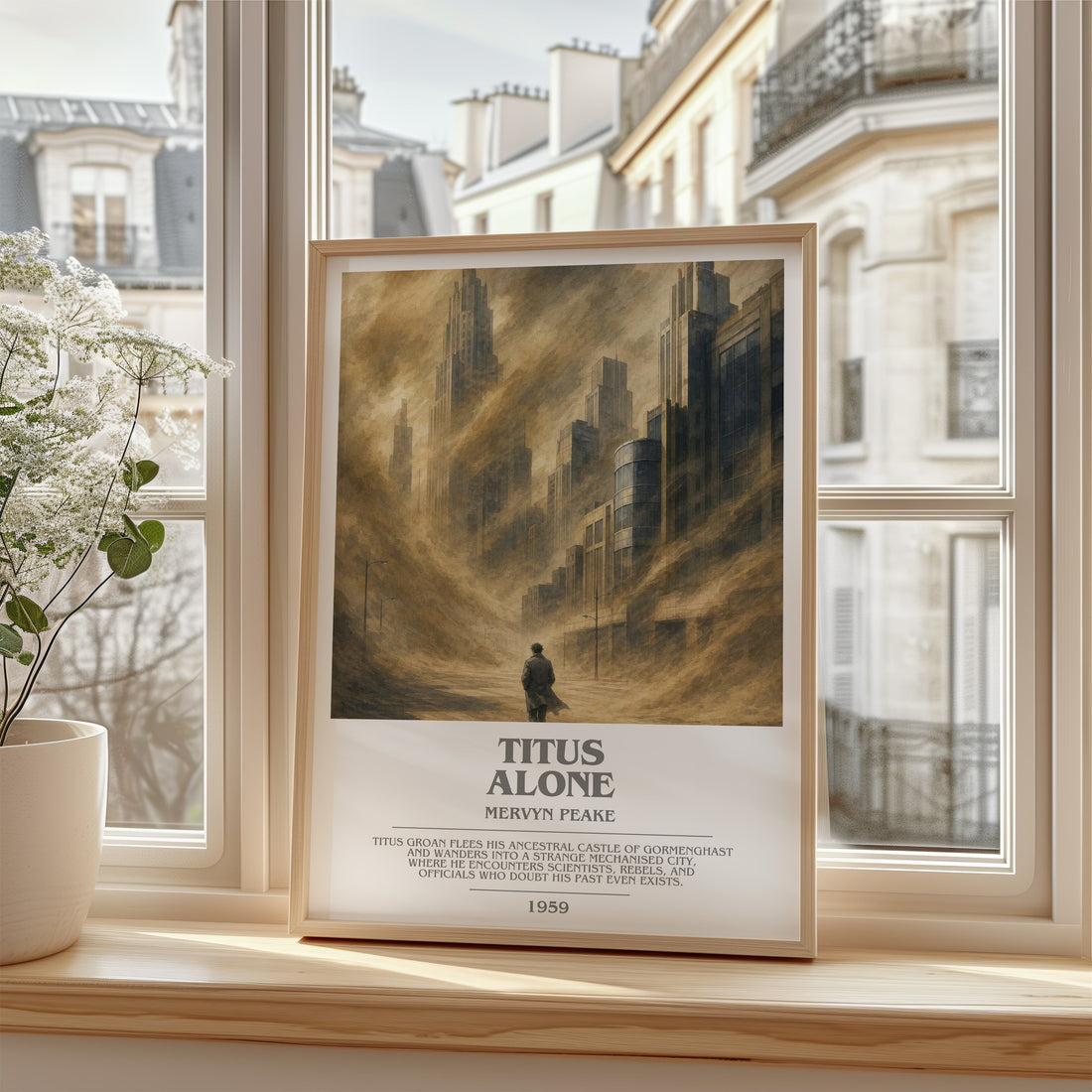 Titus Alone bookish poster colour and style options – Mervyn Peake book art