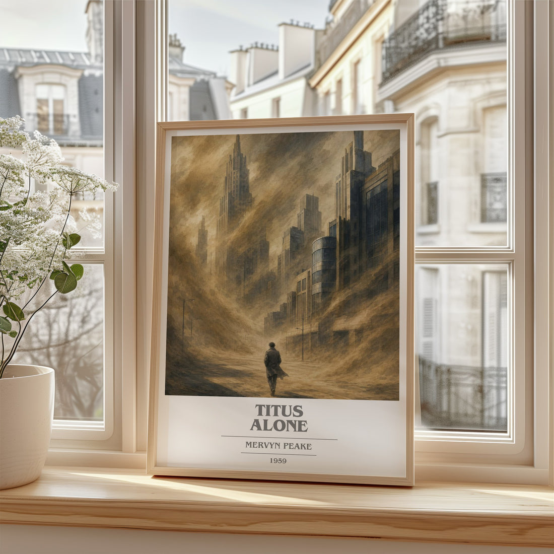 Titus Alone book cover poster colour and style options – Mervyn Peake book art