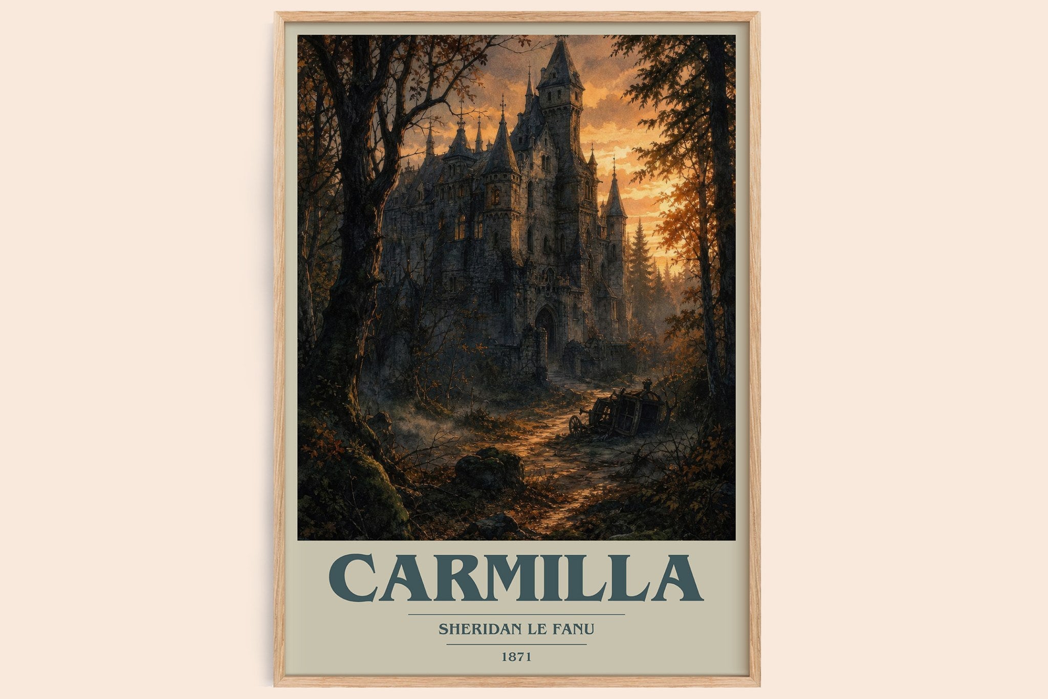 Carmilla Book Cover Poster by Sheridan Le Fanu