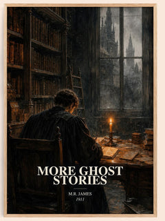More Ghost Stories watercolour book poster by M.R. James – framed literary art print