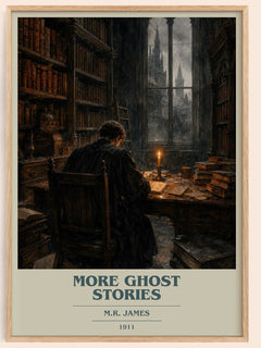 More Ghost Stories book cover book poster by M.R. James – framed literary art print