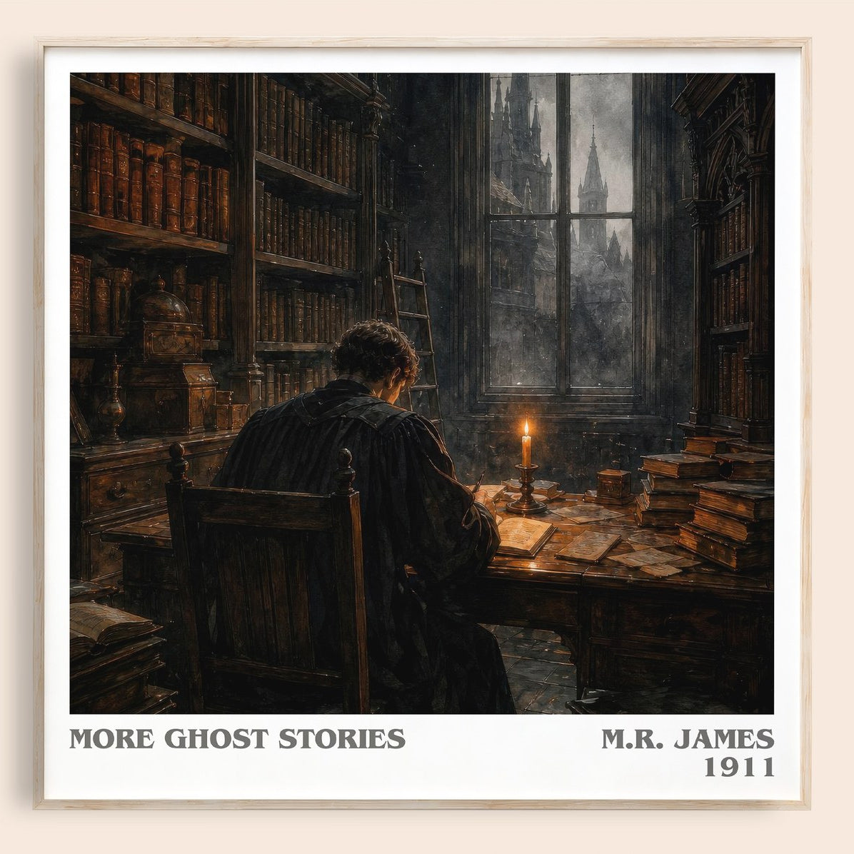 More Ghost Stories literary book poster by M.R. James – framed literary art print
