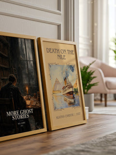 More Ghost Stories watercolour print framed by window – literary home decor